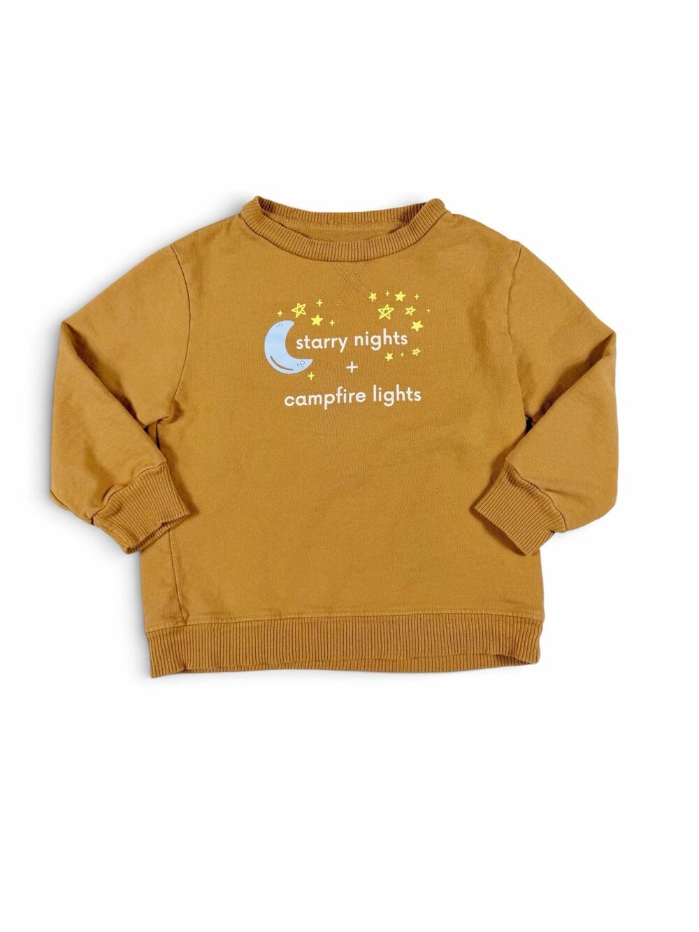 Elisabeth + Faith Starry Nights Campfire Lights Sweatshirt Brown 2-3